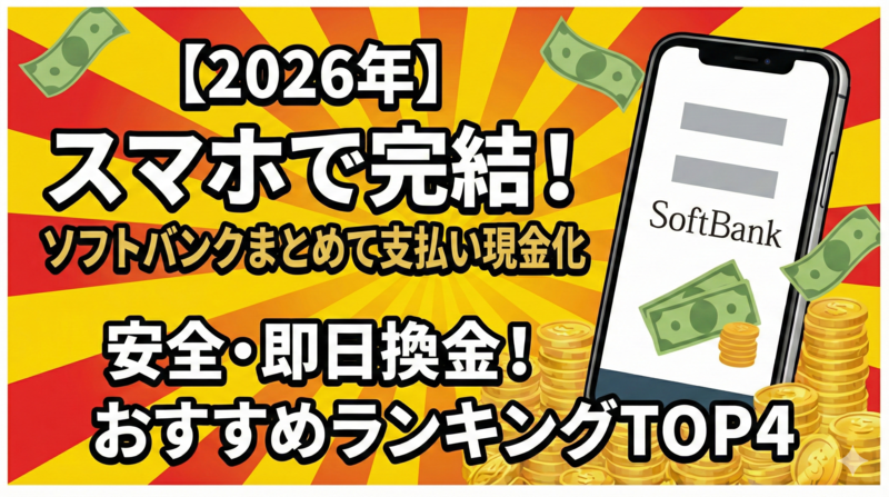 【決定版】ソフトバンクまとめて支払い現金化おすすめランキング！安全に即日換金する方法