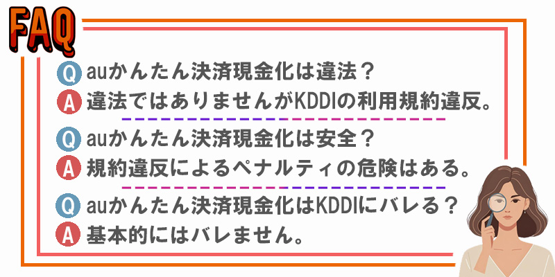 auかんたん決済現金化に関するFAQ