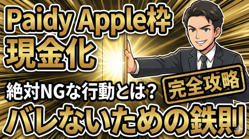 ペイディApple専用枠で現金化は危険？バレる仕組みと安全対策を攻略