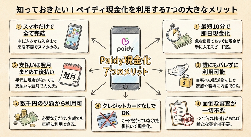 知っておきたい!ペイディ現金化を利用する7つの大きなメリット